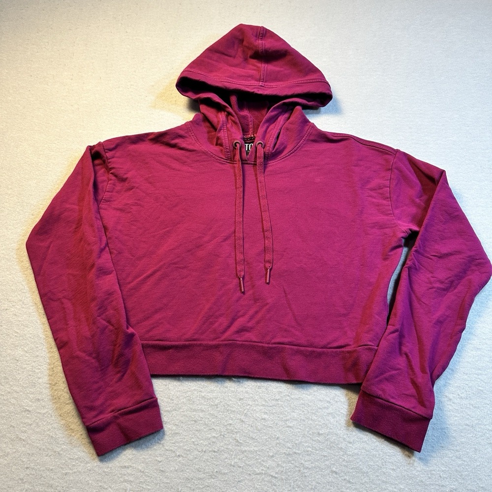 Victoria Secret Sport Magenta Cropped Long Sleeve Hoodie Womens Small